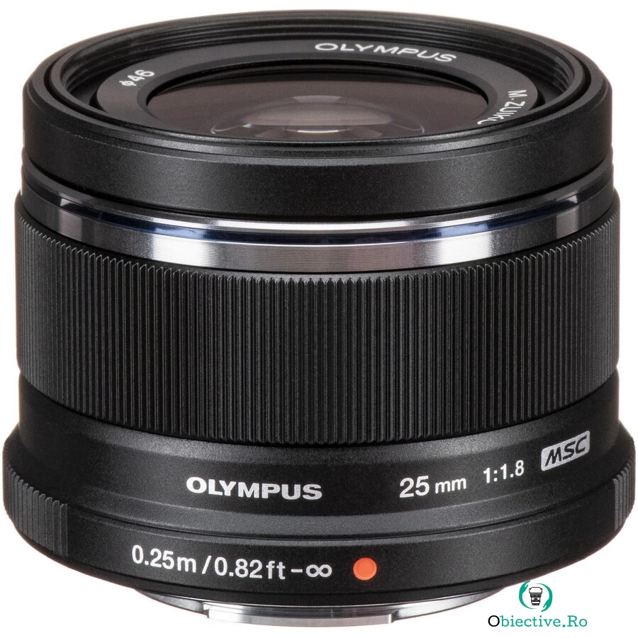 OLYMPUS Obiectiv Olympus M.Zuiko Digital 25mm F1.8, MFT, Negru la 3,664.10 lei ron