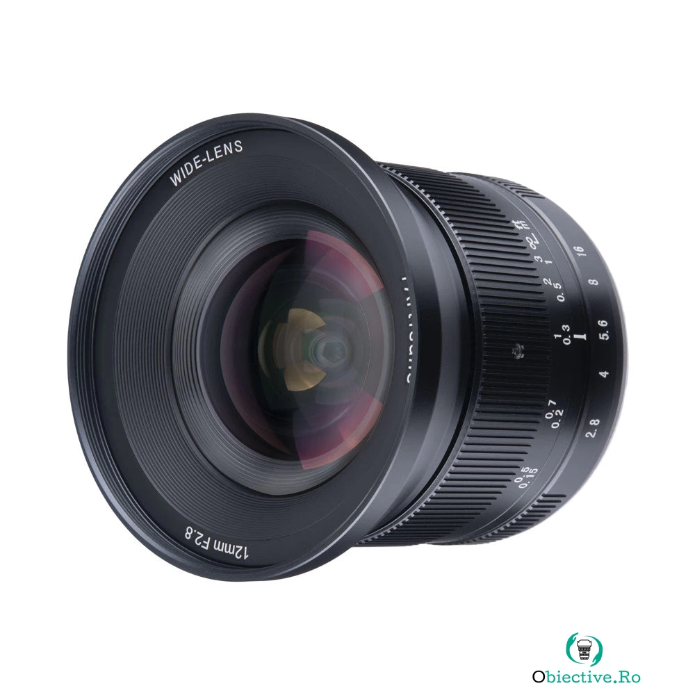 Obiectiv manual 7Artisans 12mm F2.8 Mark II pentru Olympus si Panasonic MFT M4/3-Mount