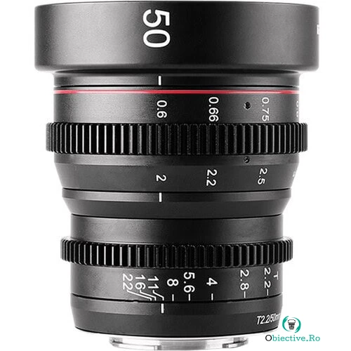 Meike Obiectiv manual Meike 50mm T2.2 Cine pentru Fujifilm FX-Mount la 1,855.33 lei ron