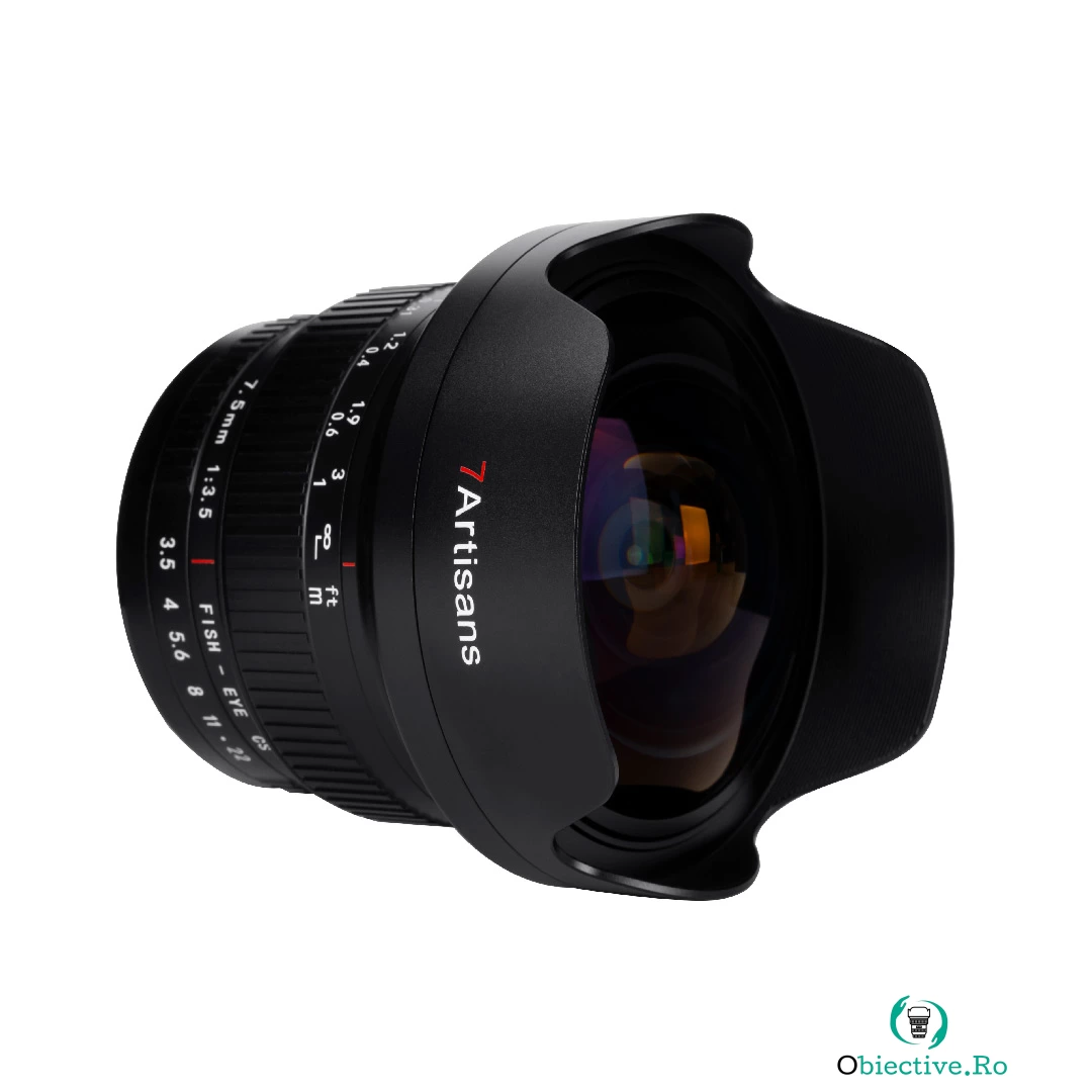Obiectiv manual 7Artisans 7.5mm F3.5 Fisheye pentru Canon EF la 833.00 lei ron