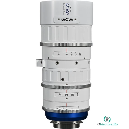 Obiectiv Manual Venus Optics Laowa OOOM 25-100mm T2.9 Cine-Mod Alb pentru Arri PL Canon EF Sony FE la 31,670.00 lei ron