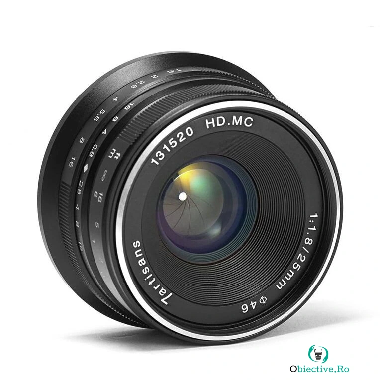 7Artisans Obiectiv manual 7Artisans 25mm F1.8 negru pentru FujiFilm FX-mount