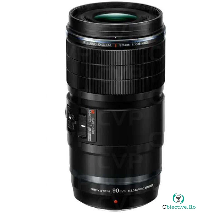 OLYMPUS Obiectiv Olympus, OM System M.Zuiko Digital ED 90mm F3.5 Macro IS Pro, Negru