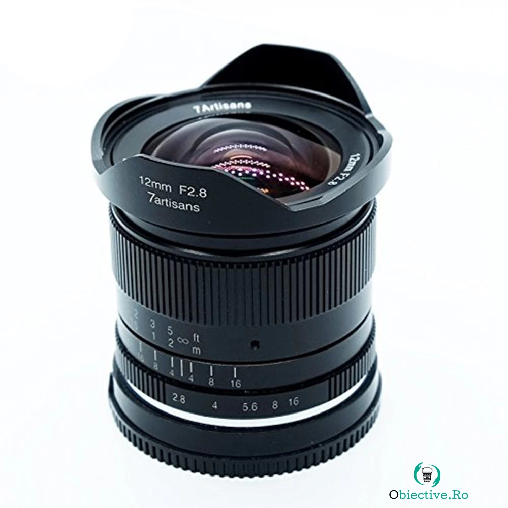 Obiectiv manual 7Artisans 12mm F2.8 pentru Canon EOS-M Mount